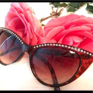 SOLD Tortoise Glasses with crystal embellishments.